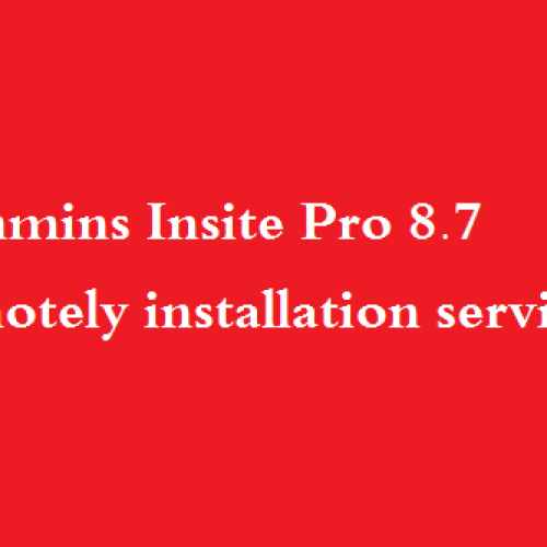 Cummins Insite Pro 8.7 – Remotely installation service